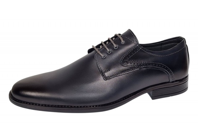 Pantofi barbati eleganti din piele naturala de culoare bleumarin Zidan 819