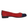 Balerini dama casual din piele naturala Rosu - Bleumarin RUTBLR