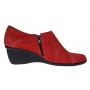 Botine dama negre din piele naturala intoarsa cu platforme de 5 cm - Mira Velur