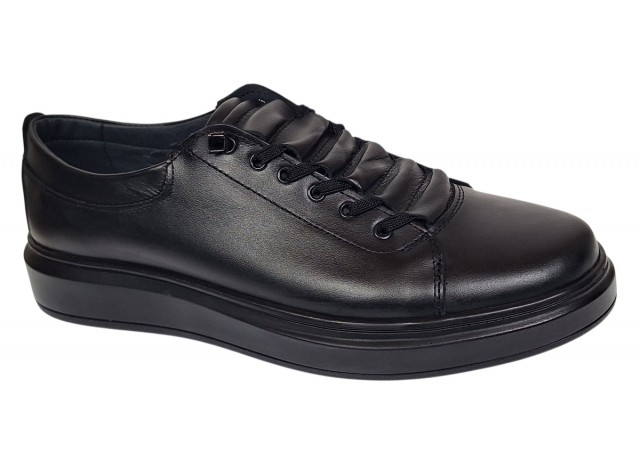 Pantofi barbati casual din piele naturala AK Negru GKR96N