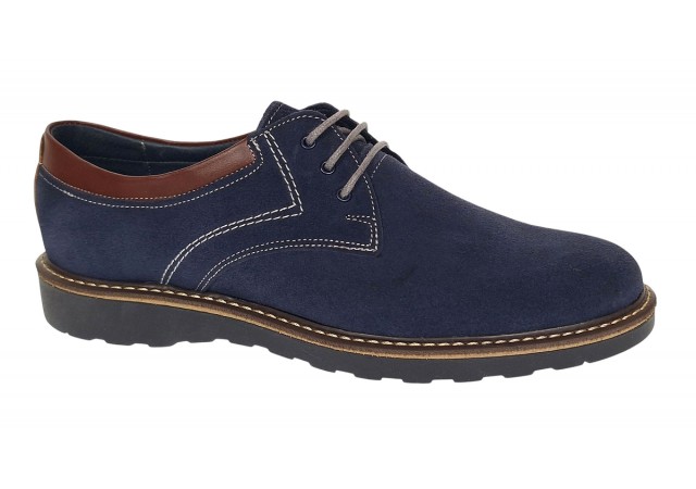 Pantofi barbati sport din piele naturala intoarsa Bleumarin Antilopa GKR130BL