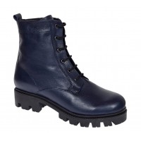 Ghete dama casual din piele naturala bleumarin GD205BL