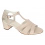 Sandale dama crem, din piele naturala toc 5cm - NAA55CREM