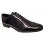 Pantofi barbati eleganti din piele naturala de culoare negru lac - GKR200LN