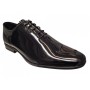 Pantofi barbati eleganti din piele naturala de culoare negru lac - GKR200LN