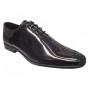 Pantofi barbati eleganti din piele naturala de culoare negru lac - GKR200LN