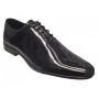 Pantofi barbati eleganti din piele naturala de culoare negru lac - GKR200LN