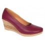 Pantofi dama casual din piele naturala cu platforma de 7 cm MARA GRENA