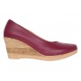 Pantofi dama casual din piele naturala cu platforma de 7 cm MARA GRENA