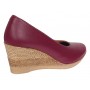 Pantofi dama casual din piele naturala cu platforma de 7 cm MARA GRENA