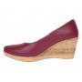 Pantofi dama casual din piele naturala cu platforma de 7 cm MARA GRENA