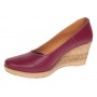 Pantofi dama casual din piele naturala cu platforma de 7 cm MARA GRENA
