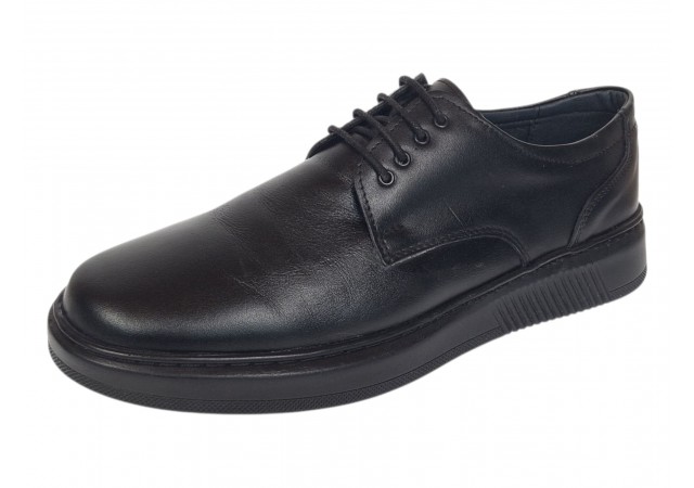 Oferta marimea 40 42 Pantofi casual barbati din piele naturala Cairo Negru LRSY2N
