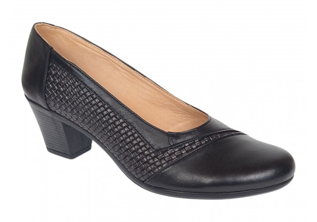 Pantofi dama comozi si eleganti din piele naturala Negru - MVS73N