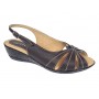 Marimea 38 Sandale dama casual din piele naturala maro S52MN
