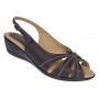 Marimea 38 Sandale dama casual din piele naturala maro S52MN