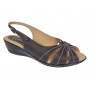 Marimea 38 Sandale dama casual din piele naturala maro S52MN