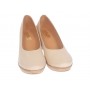 Pantofi dama casual din piele naturala Nude cu talpa tip pana P3550ND