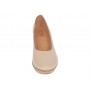 Pantofi dama casual din piele naturala Nude cu talpa tip pana P3550ND