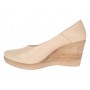 Pantofi dama casual din piele naturala Nude cu talpa tip pana P3550ND