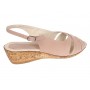 Sandale dama bej din piele naturala, cu platforme de 5cm - S52B