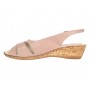 Sandale dama bej din piele naturala, cu platforme de 5cm - S52B
