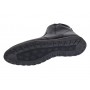 Ghete barbati imblanite negre din piele naturala cu fermoar lateral GF1204CSN