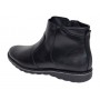 Ghete barbati imblanite negre din piele naturala cu fermoar lateral GF1204CSN