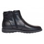 Ghete barbati imblanite negre din piele naturala cu fermoar lateral GF1204CSN