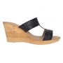 Papuci dama din piele naturala cu platforme de 7cm Negru PAP300NBOX