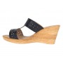 Papuci dama din piele naturala cu platforme de 7cm Negru PAP300NBOX