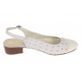 Pantofi dama casual din piele naturala Alb Box cu varf Lacuit NA252ALB