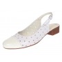 Pantofi dama casual din piele naturala Alb Box cu varf Lacuit NA252ALB