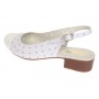 Pantofi dama casual din piele naturala Alb Box cu varf Lacuit NA252ALB