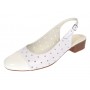 Pantofi dama casual din piele naturala Alb Box cu varf Lacuit NA252ALB