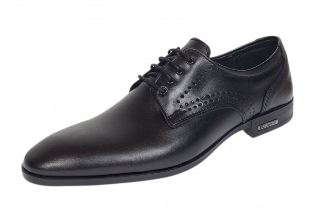 Pantofi barbati eleganti din piele naturala, Negru GKRN2N