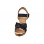 sandale dama negre din piele naturala cu platforma wedge si catarama clp14n