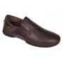 pantofi barbati maro din piele naturala fara siret cu talpa flexibila SCV549MEL