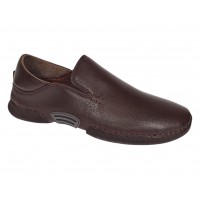 Pantofi barbati maro din piele naturala fara siret cu talpa flexibila SCV549MEL