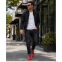 Pantofi barbati rosii sport casual din piele naturala SCV 321ROSU