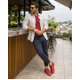 Pantofi barbati rosii sport casual din piele naturala SCV 321ROSU