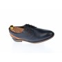 Pantofi barbati casual din piele naturala, bleumarin si maro - SIR140MBL