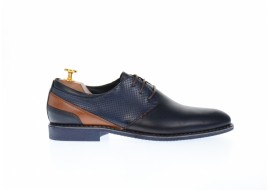 Pantofi barbati casual din piele naturala bleumarin, CIUCALETI SHOES -  SIR142BL