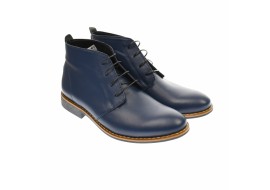 Ghete barbati office, elegante, din piele naturala bleumarin, Elion GB43BL