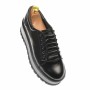 Pantofi dama cu  talpa groasa casual, 4 cm, negru - P502N