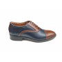 Pantofi barbati eleganti, din piele naturala, Maro - Albastru, CIUCALETI SHOES - TEST44