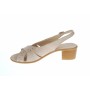 Sandale dama de vara cu toc de 5 cm, din piele naturala, bej, S25BEJBOX