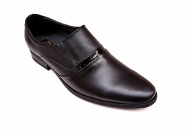 Pantofi barbati eleganti, din piele naturala, cu elastic, NEGRU, CIUCALETI SHOES
