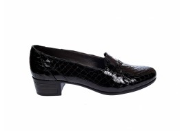 Pantofi dama, din piele naturala, croco lac, cu toc de 5cm, P18CRN