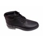 Ghete barbati casual, din piele naturala, imblanite, negre, CIUCALETI SHOES - GB101N